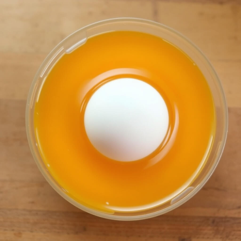 달걀을 볼에 푼 모습