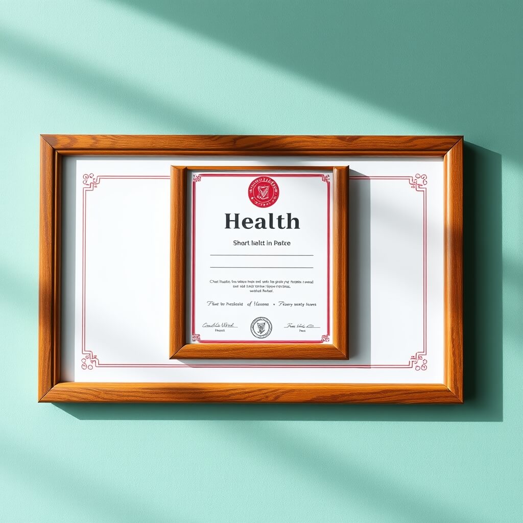 보건증 발급 받은 모습