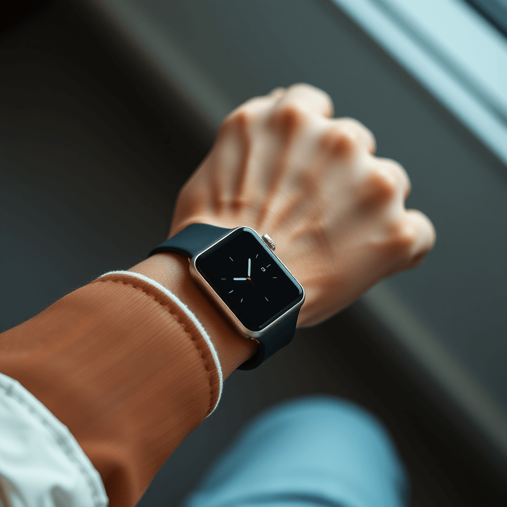 애플워치를 착용한 모습