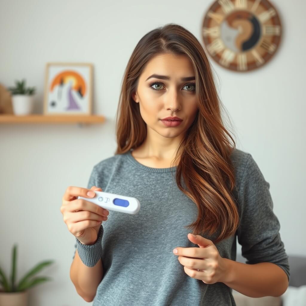 임신극초기증상을 걱정하는 여성