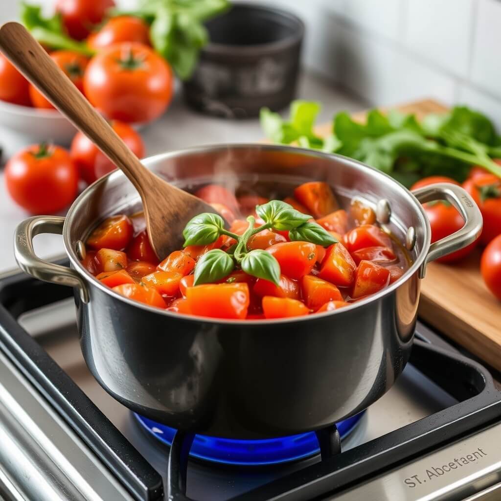 토마토 조리 모습