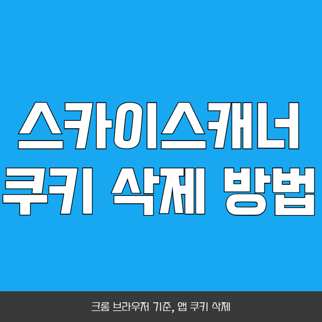 스카이스캐너 쿠키삭제