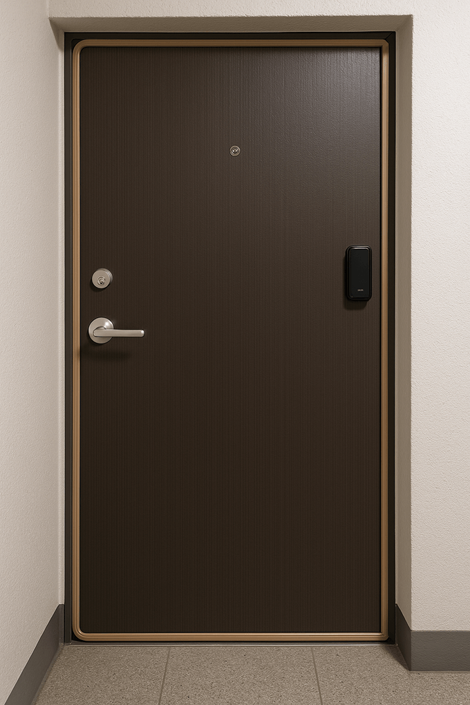 원룸 현관문 방음 셀프시공 모습