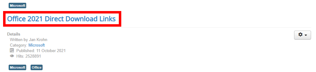 Office 2021 Direct Download Links