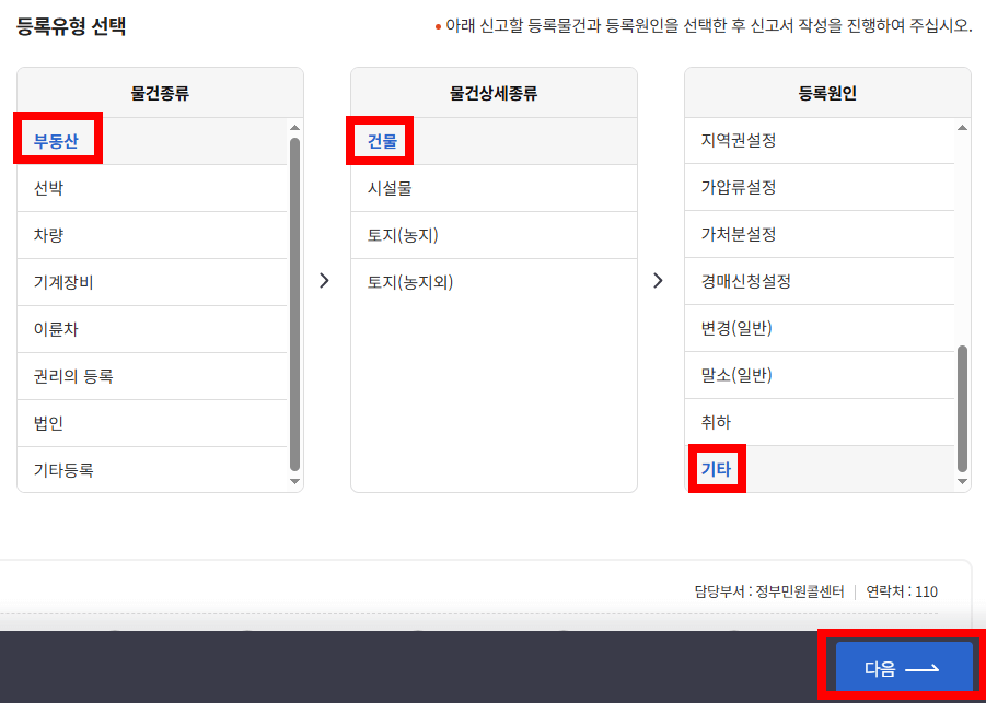 등록면허세 신고유형