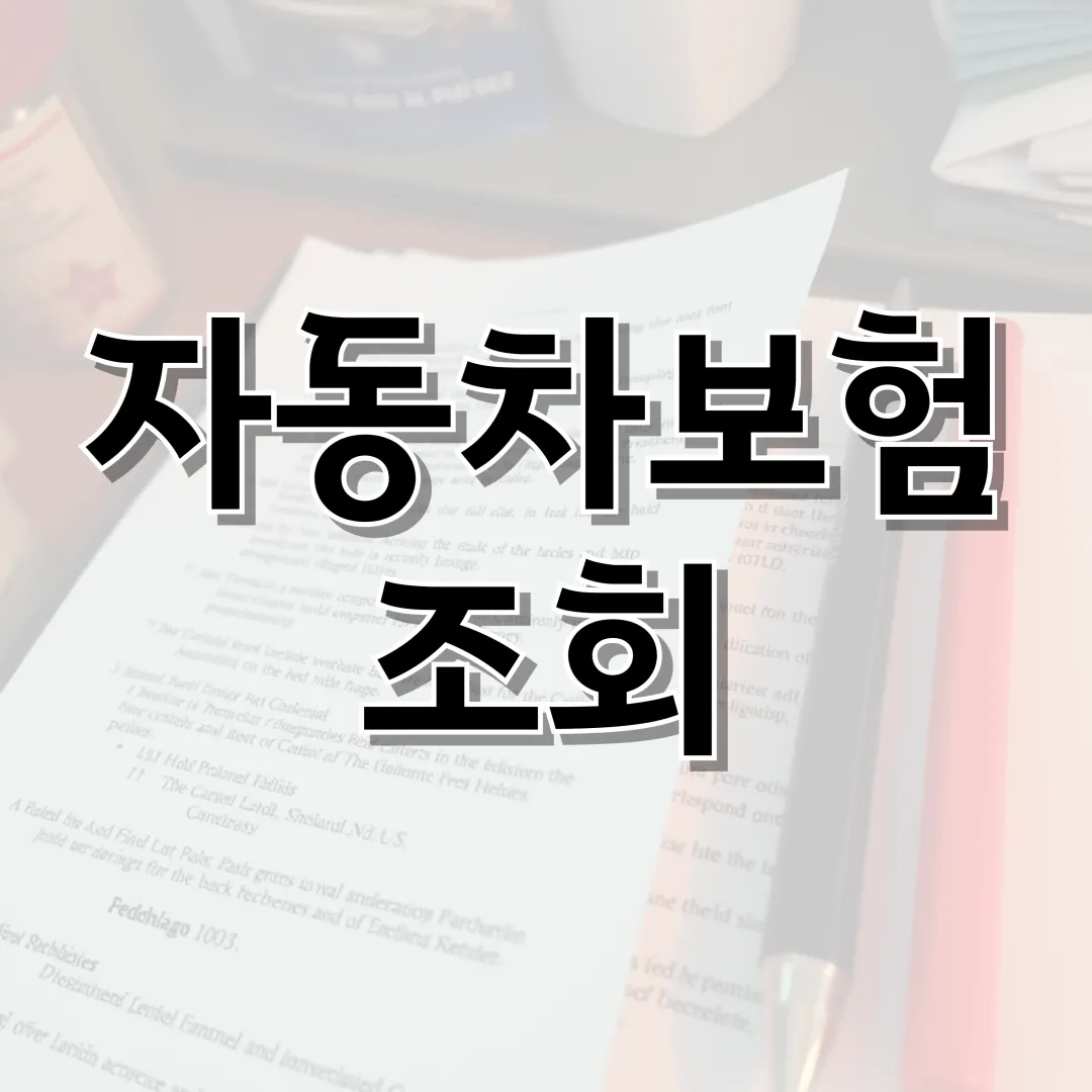 내가 가입한 자동차 보험 조회 방법 설명 이미지