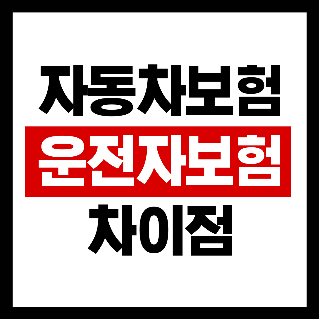 자동차보험 운전자보험 차이 표지 이미지