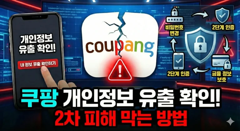 쿠팡 개인정보 유출 확인 방법 2차 피해 막는 방법 썸네일 이미지