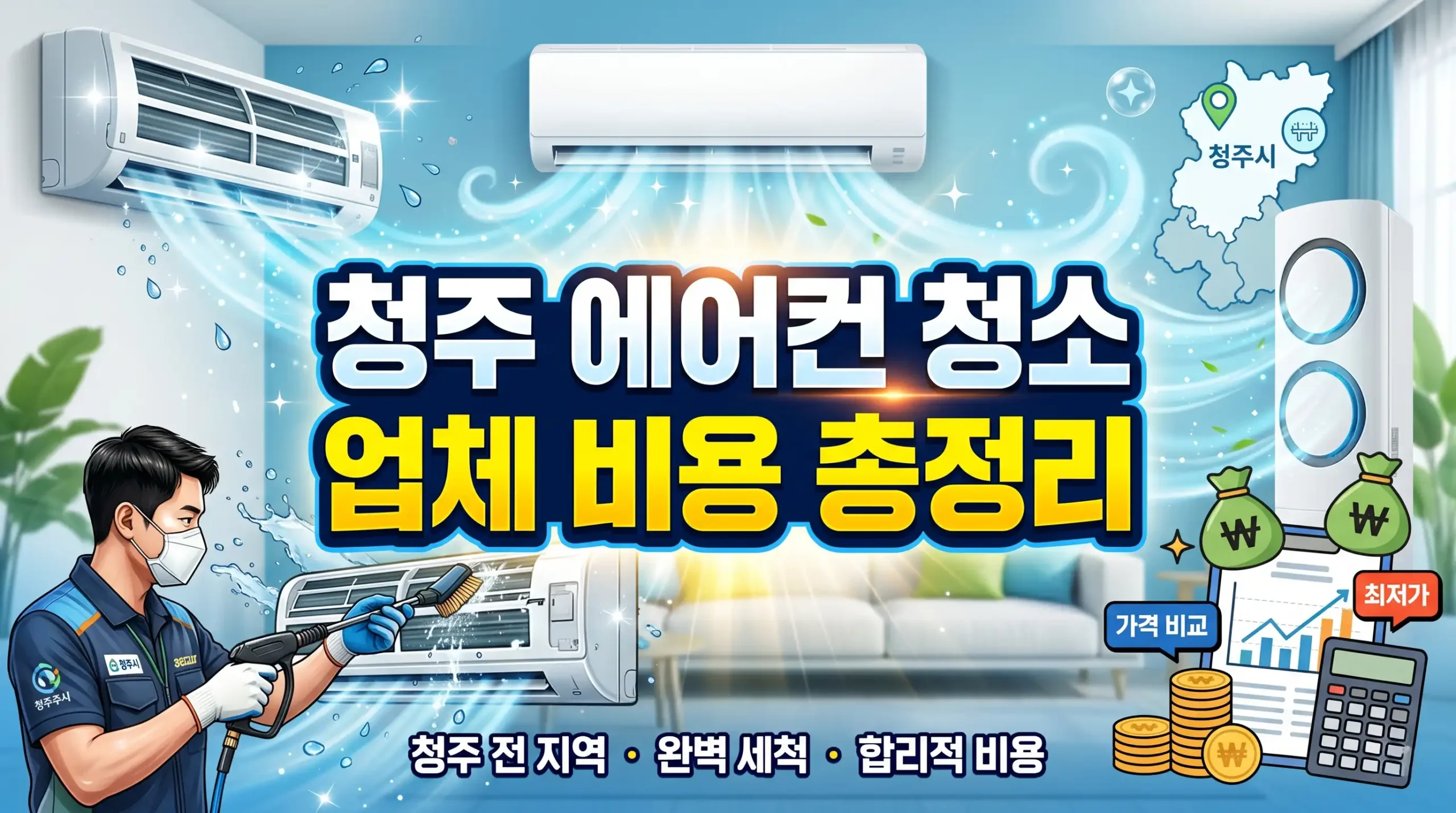 청주 에어컨 청소 업체 비용 대표사진
