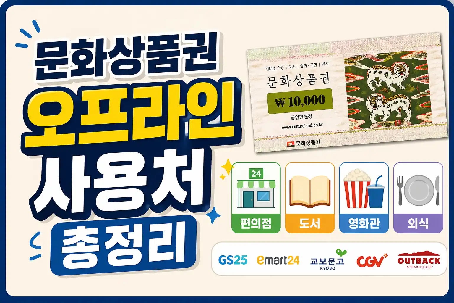 문화상품권 오프라인 사용처 가이드 대표이미지