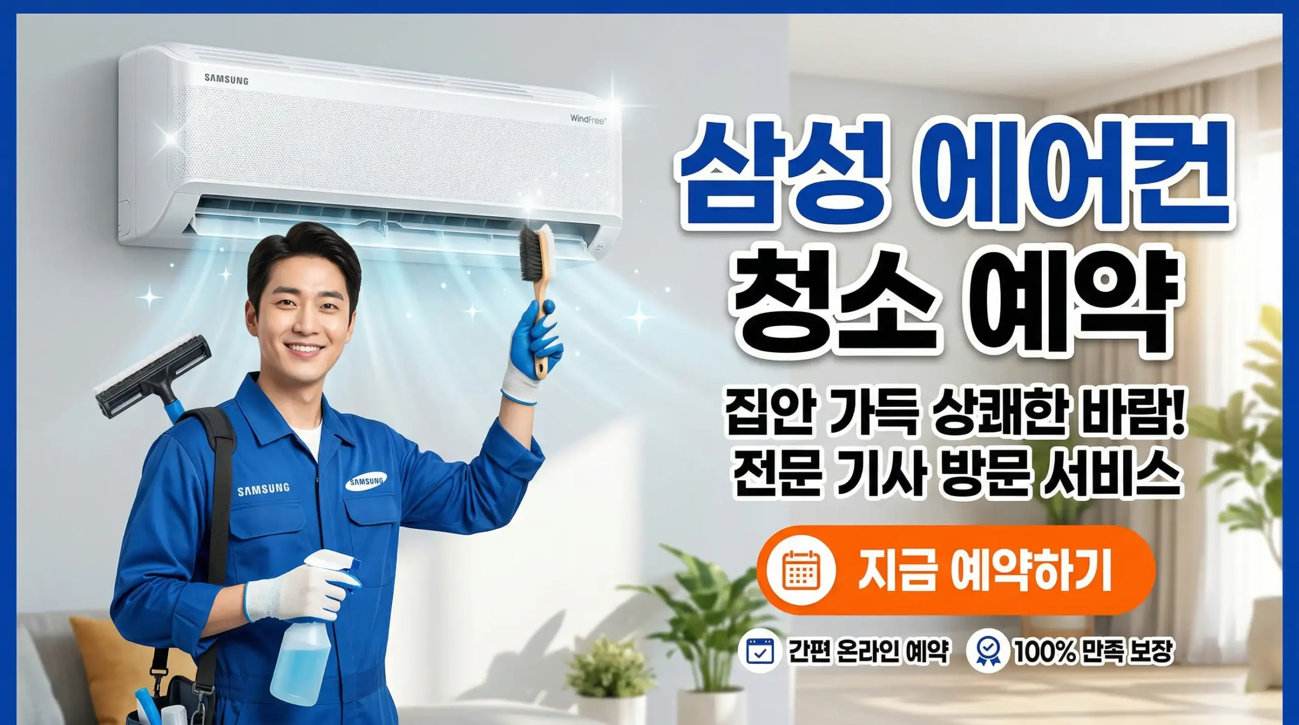 삼성 에어컨 청소 예약 가이드 대표이미지