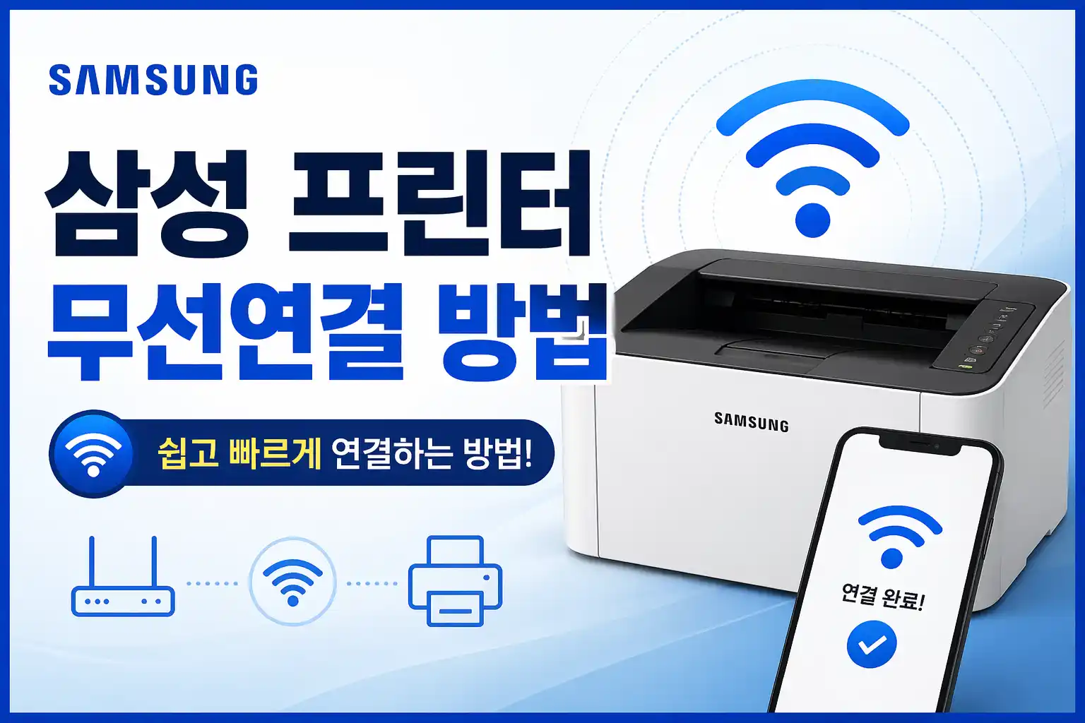 삼성 프린터 무선 연결 방법 대표이미지