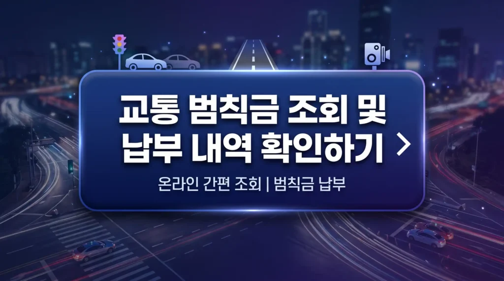 교통 범칙금 조회 및 납부 내역 확인 대표이미