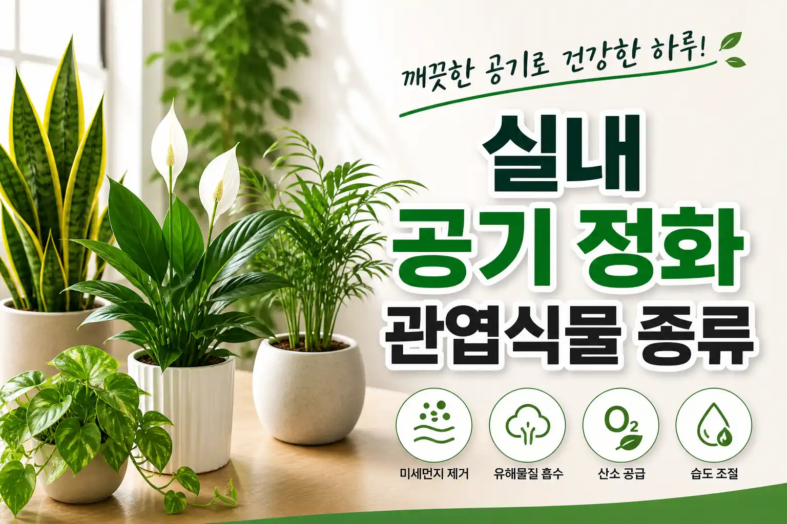 실내 공기 정화 관엽식물 배너