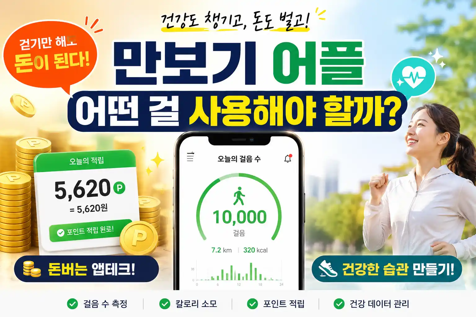 만보기 어플 가이드 배너