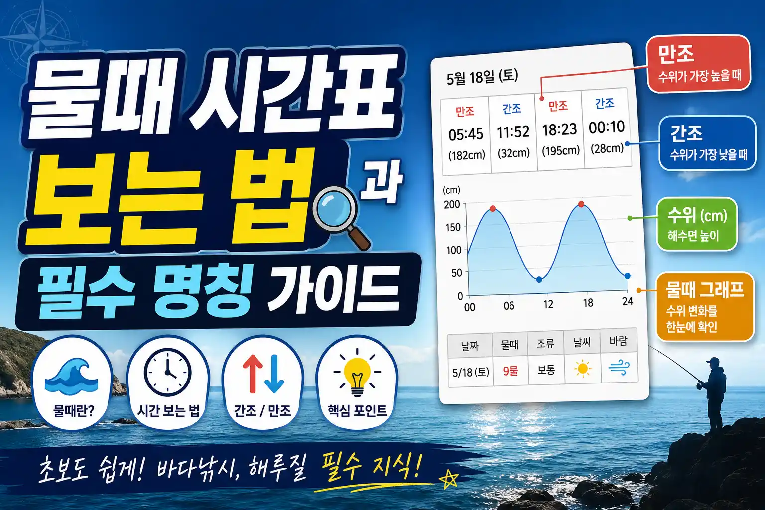 물때 시간표와 보는 법 가이드 배너