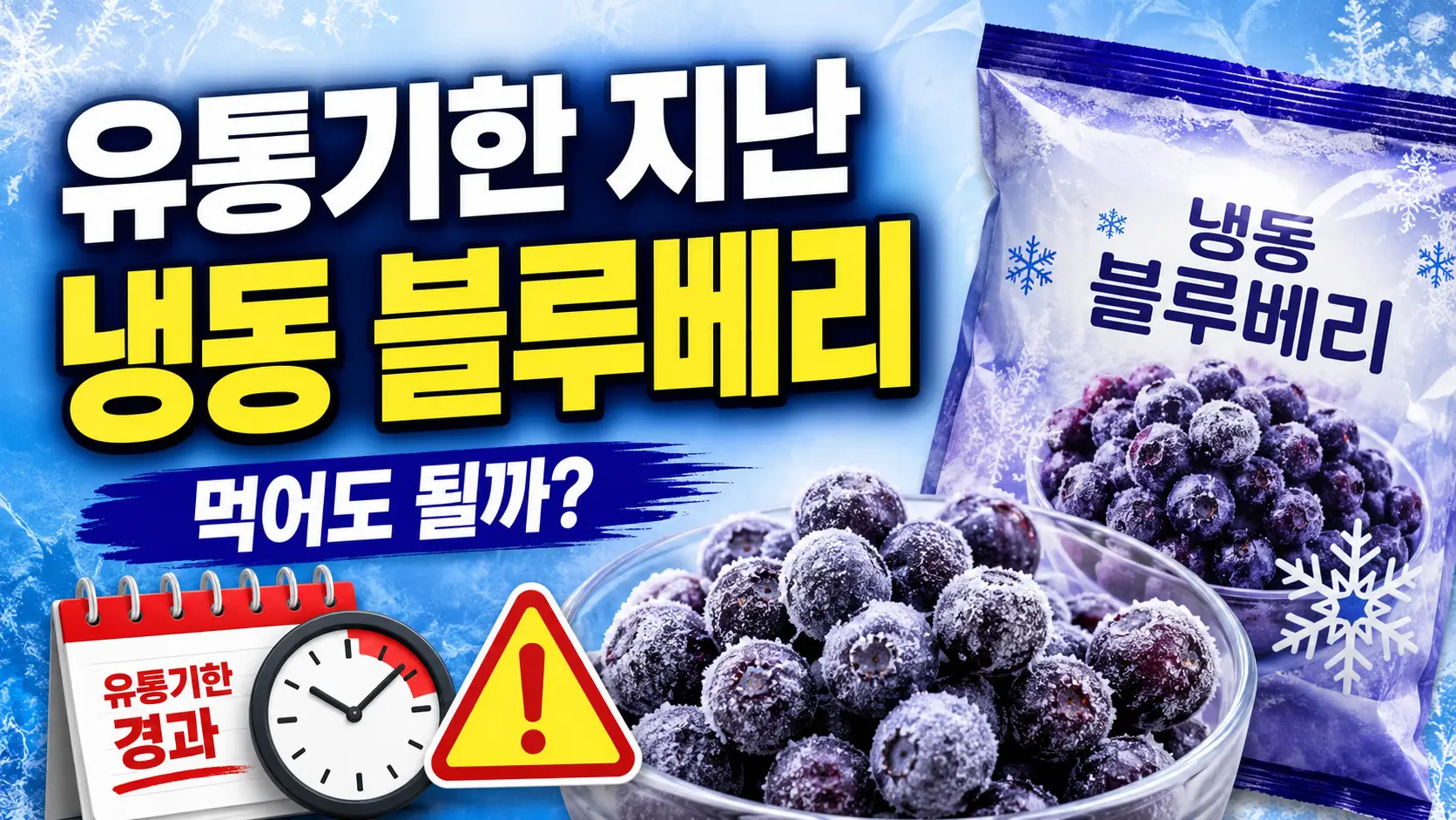 유통기한 지난 냉동 블루베리 섭취 가이드 배너