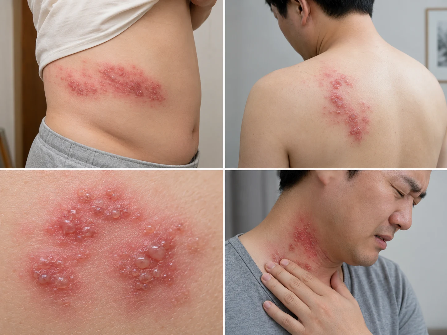 대상포진 발진 증상 예시 이미지