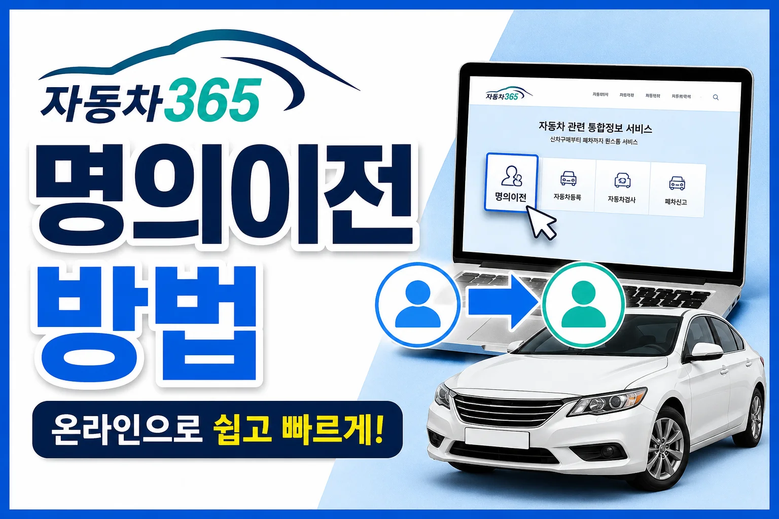 자동차365 명의이전 방법 가이드 배너